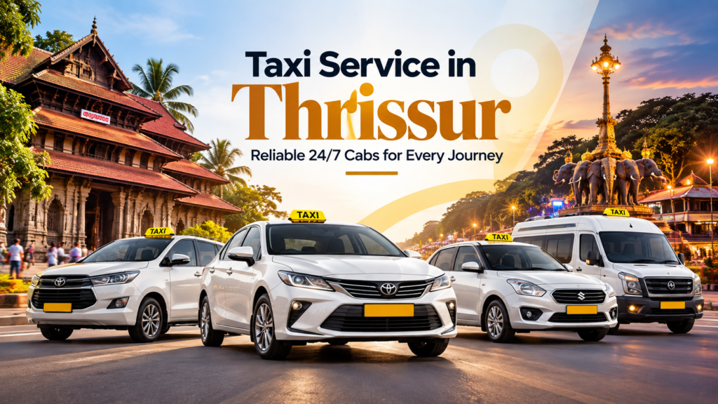 Taxi Service in Thrissur – Reliable 24/7 Cabs for Every Journey